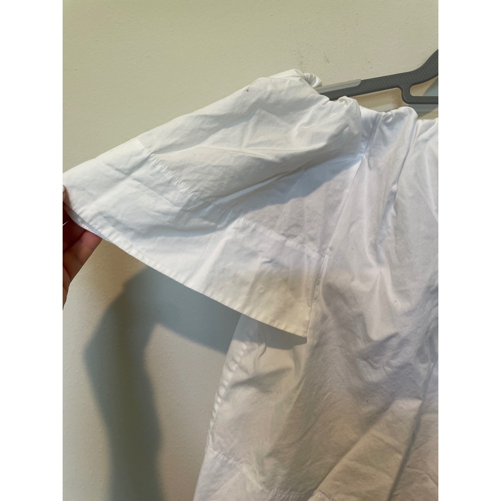 Vince Shoulder Play Top Womens XS White Minimalist Clean Girl Sustainable - Picture 5 of 10